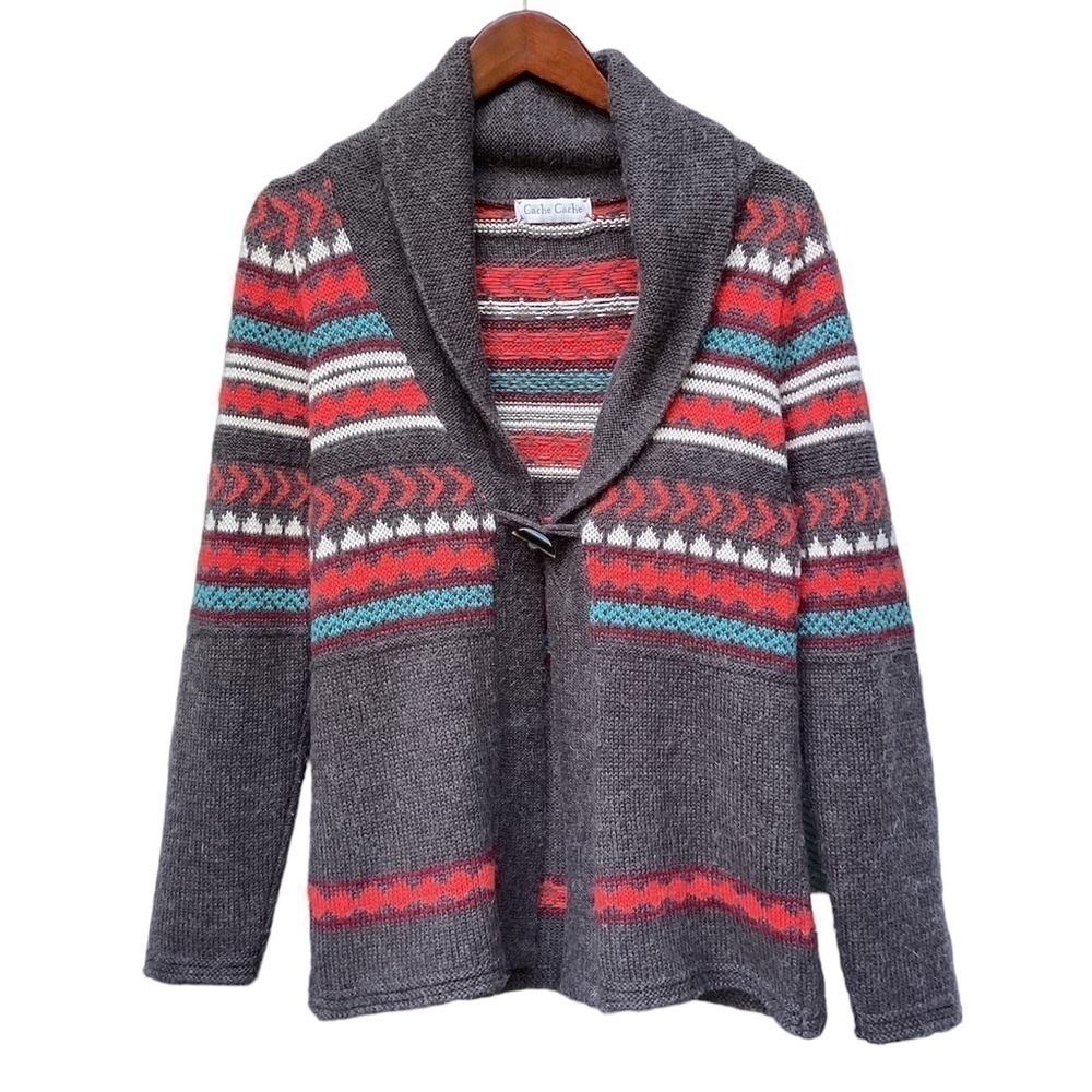SouthWestern Inspired Cardigan Sweater wool blend Size S